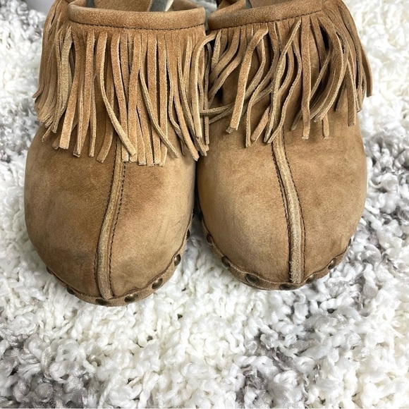 Fiorentini + Baker Fringe Leather Ding Clogs in Tan - Picture 7 of 14
